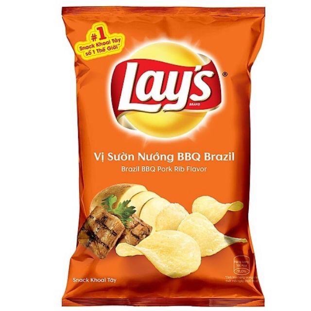 Bánh Snack khoai tây Lay’s gói lớn 35g + 20% 7 hương vị