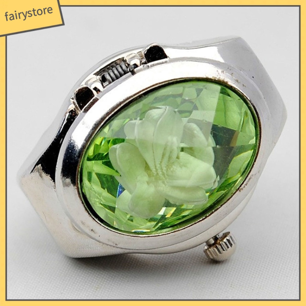 Nhẫn Đính Đá Thạch Anh Hình Oval Thời Trang Cho Nam Nữ