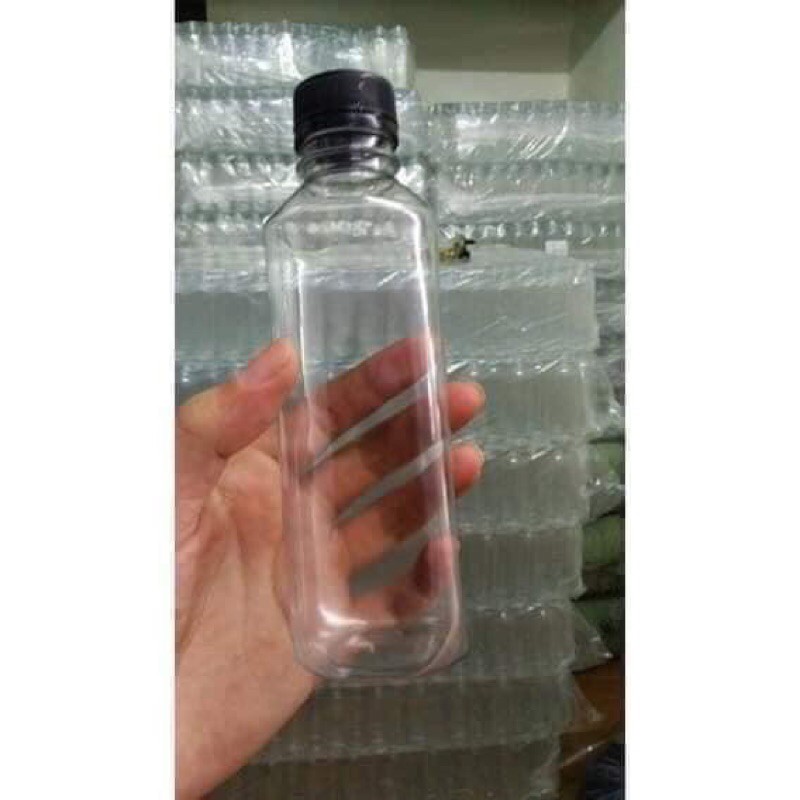100 Chai nhựa vuông nắp đen đựng trà sữa( 330ml) | BigBuy360 - bigbuy360.vn