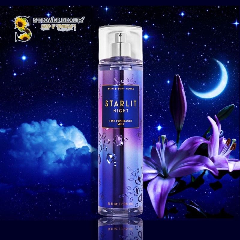 ✨ STARLIT NIGHT | Bộ Sản Phẩm Gel Tắm -  Dưỡng Thể - Xịt Thơm Nước Hoa Toàn Thân Bath & Body Works Body Care