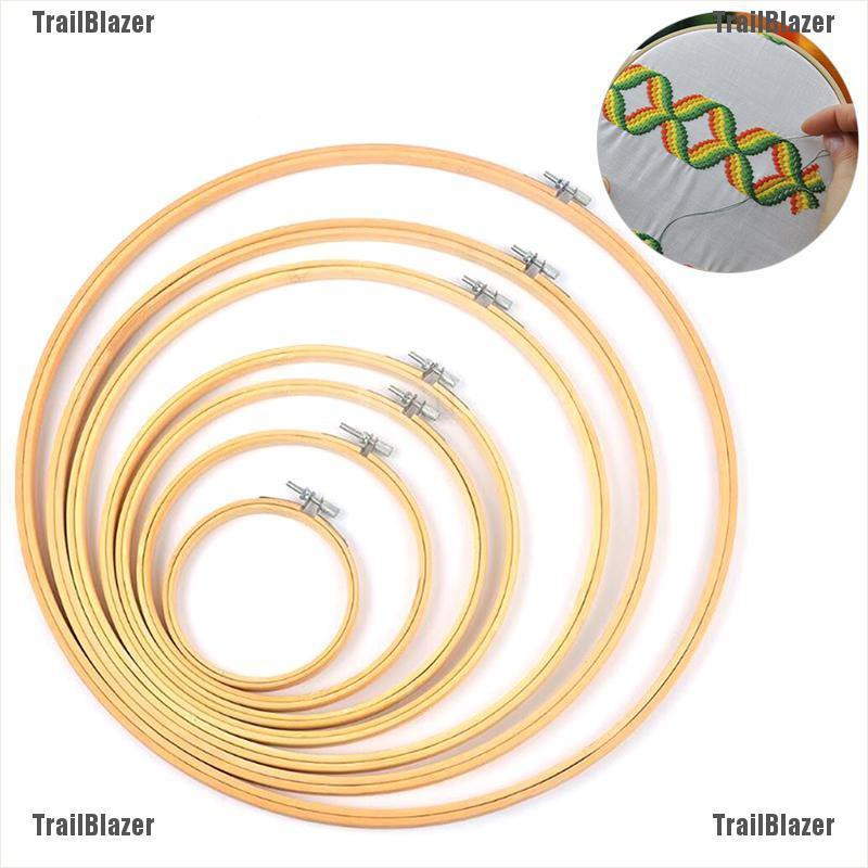 Khung tre hình tròn dùng làm tranh thêu chéo DIY