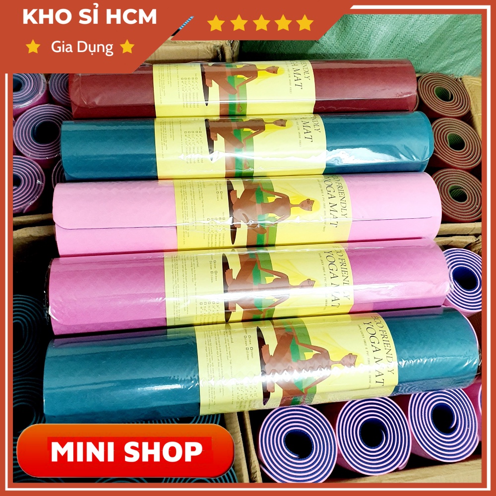 Thảm Tập Yoga 2 Lớp Dày 6MM Chống Trơn Trượt MINISHOP ZA11