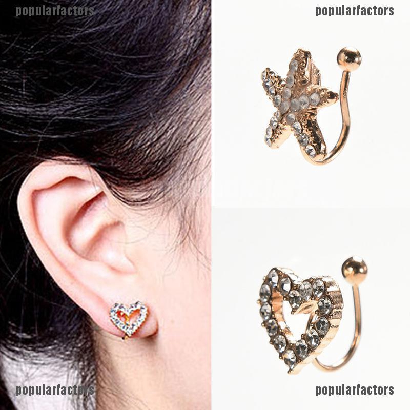 1 Khuyên Kẹp Vành Tai Hình Trái Tim
