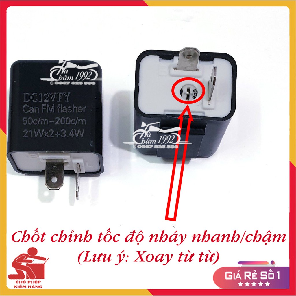 Cục Chớp Role Xinhan Điện Tử Gắn Xe Máy (Có Chỉnh Nhanh Chậm)