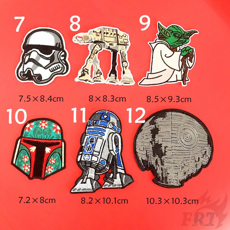 Miếng dán ủi quần áo trang trí họa tiết phim Star Wars