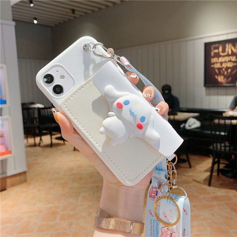 Ốp điện thoại mềm kiểu ví dây đeo cho Samsung Galaxy A32 A51 A71 A20 A50 S Note 10 Plus A52 A13 A23 A12 A20S A30S
