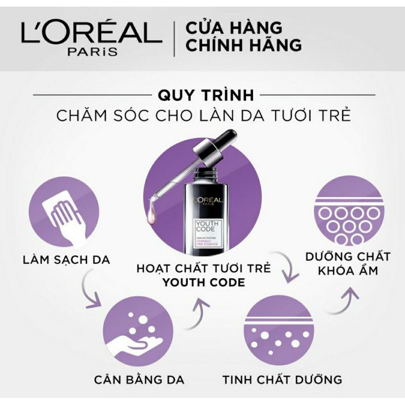 Hoạt chất tươi trẻ da chống lão hóa L'Oreal Paris Youth Code