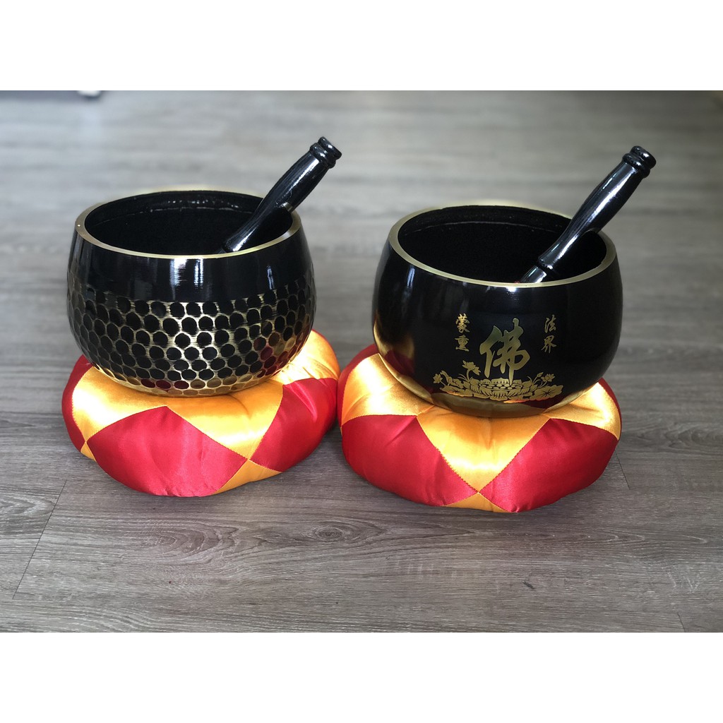 Chuông tụng kinh Đài Loan đen 7 inch