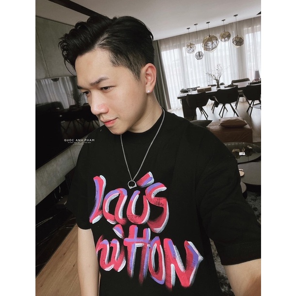 Áo Thun Lv, Áo Thun Unisex In Hình 3D Độc Lạ. Chất Liệu Thun Cotton Thoáng Mát, với 2 màu trắng đen
