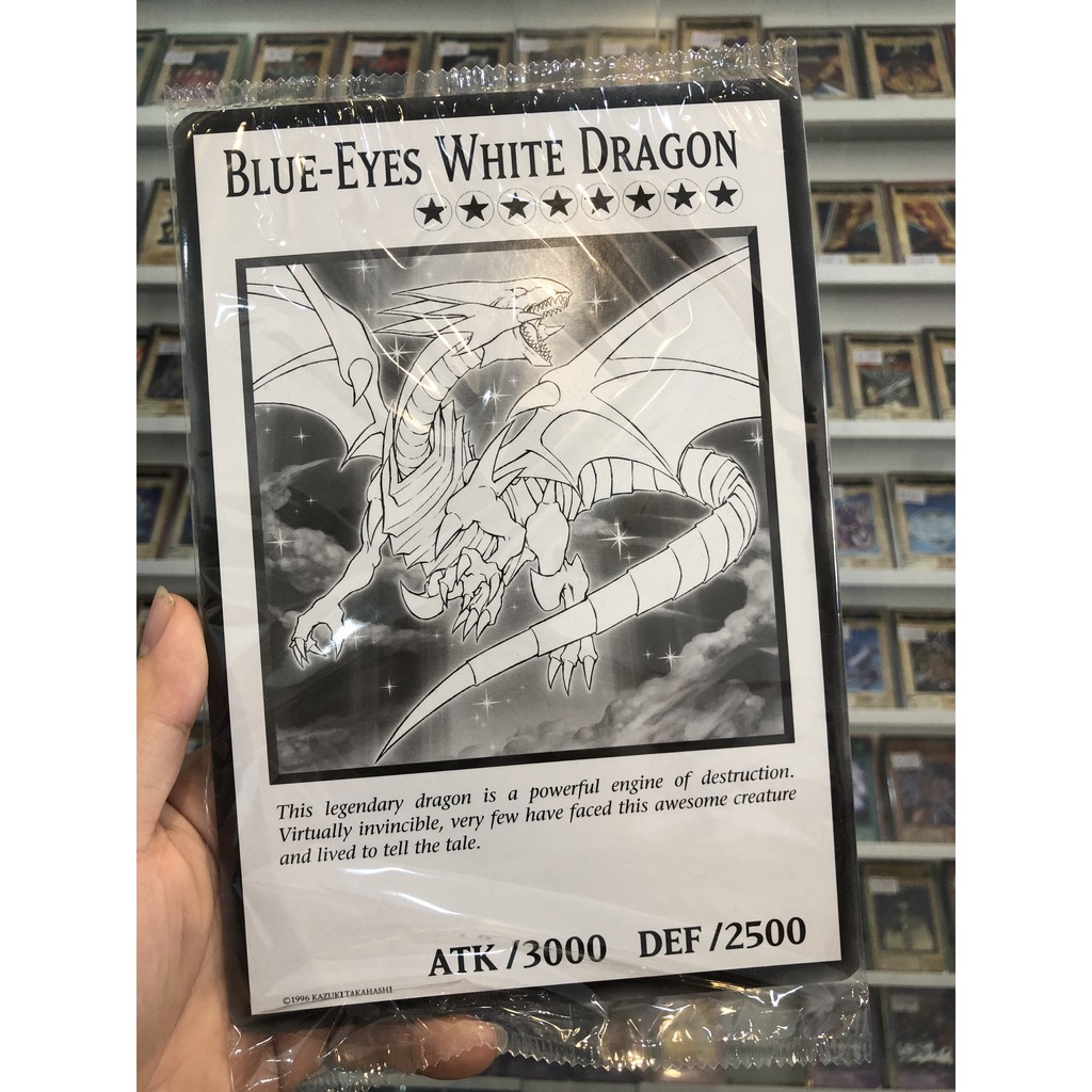 Bài YugiOh! Khổ Lớn Blue-Eyes White Dragon - Chính Hãng Konami