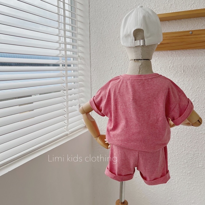 _Bộ Cotton hè in 4 con gấu vui vẻ cho bé trai/gai 9 đến 23kg