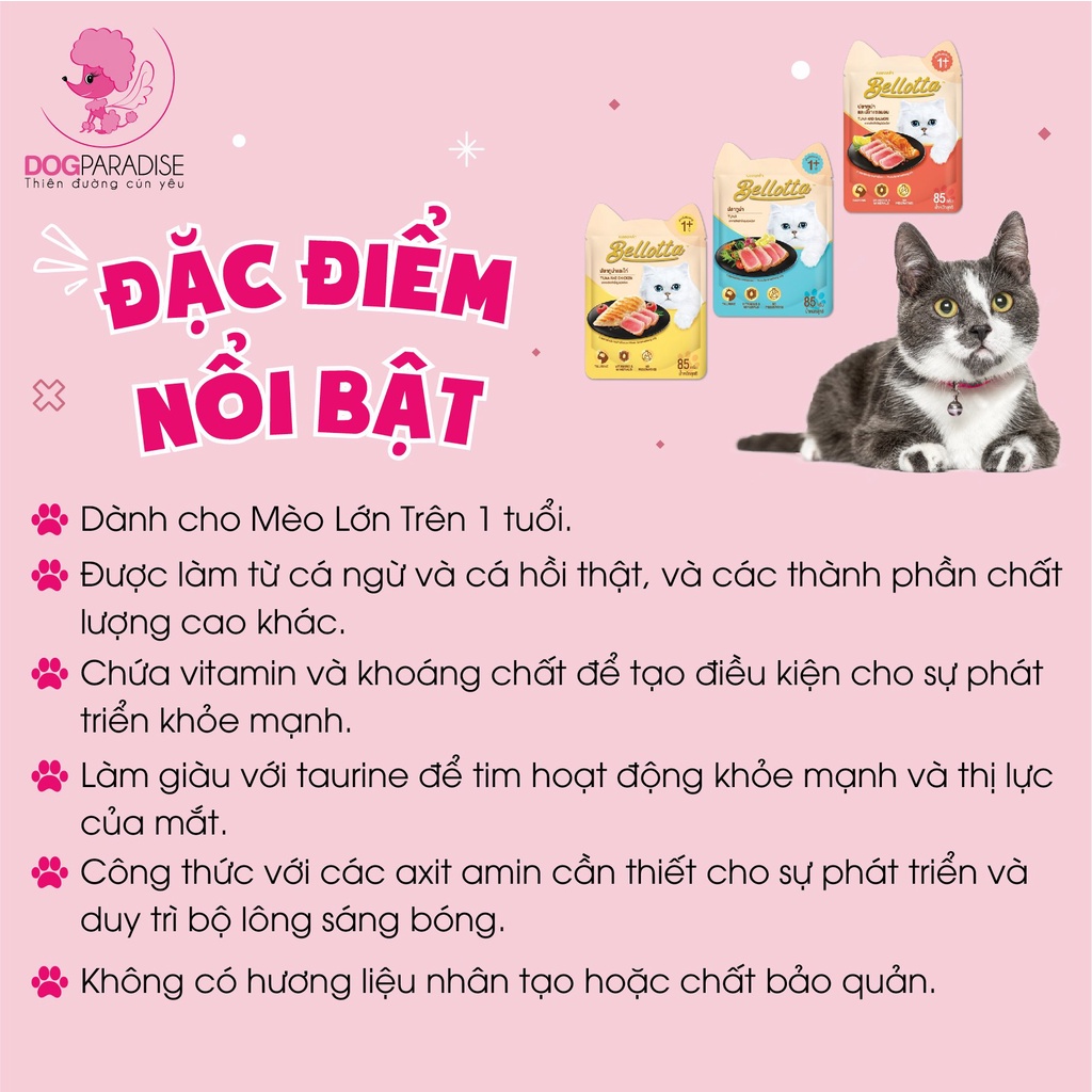 Pate Bellotta cho mèo gói 85g cá ngừ thật - Dog Paradise