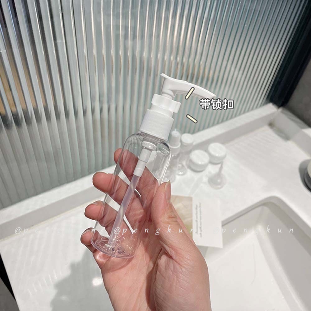 Bộ Chai Nhựa Rỗng Trong Suốt Dạng Xịt Đựng Mỹ Phẩm/Kem Dưỡng Da