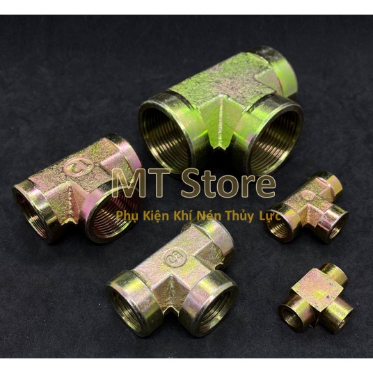 Ngã 3 Ren Trong - Tê Nối 3 Đầu Ren Trong | Sắt xi 7 màu | size 13mm ~ 27mm