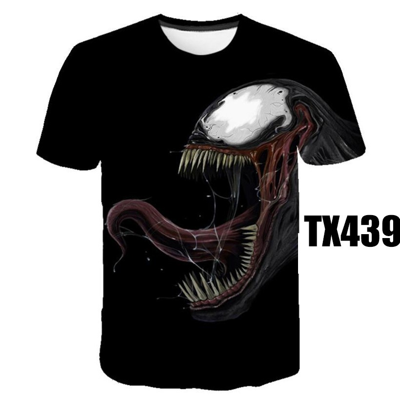 Áo Thun Tay Ngắn In Hình Venom Marvel Thời Trang Cho Nam Nữ