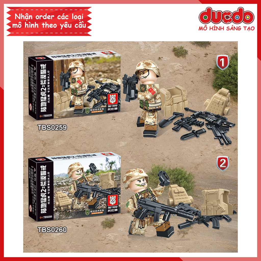 Biệt đội 6 lính cảnh sát SWAT trang bị tối tân nhất - Đồ chơi Lắp ghép Xếp hình Mini Minifigures Army Mô hình TBS 59-64