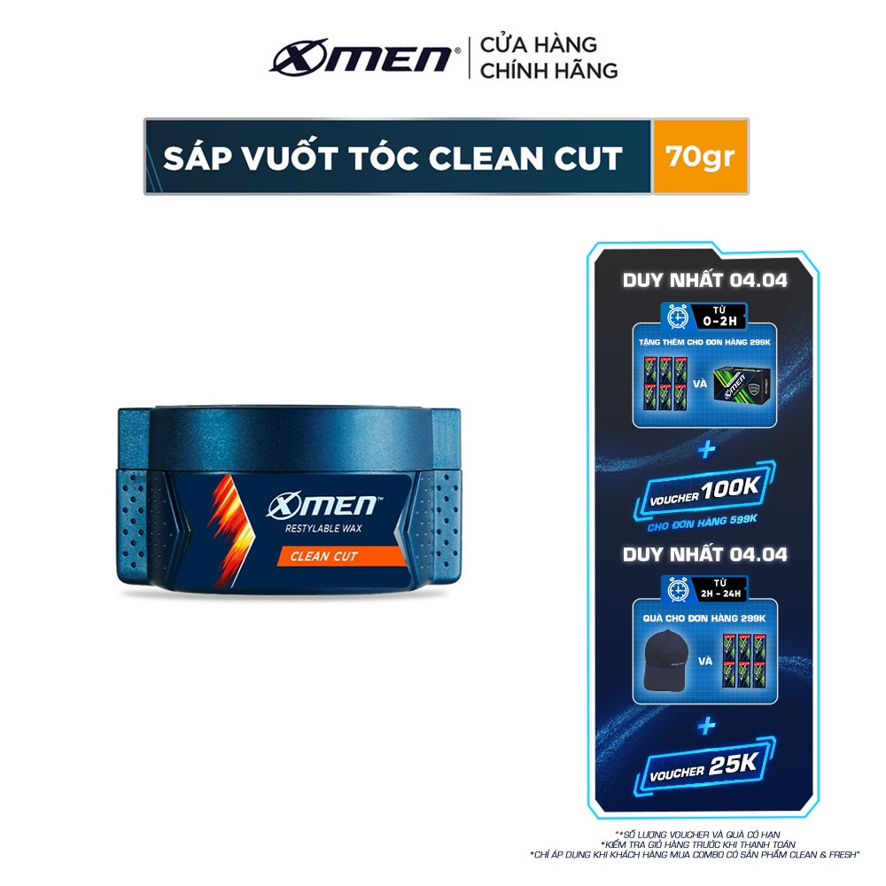 [Mã COSMEN giảm 8% đơn 250K] Wax X-Men Clean Cut 70g