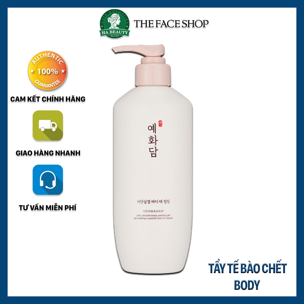 Tẩy tế bào chết toàn thân da chết toàn thân The Face Shop Yehwadam Silky Smooth Body Peeling Gel 300ml