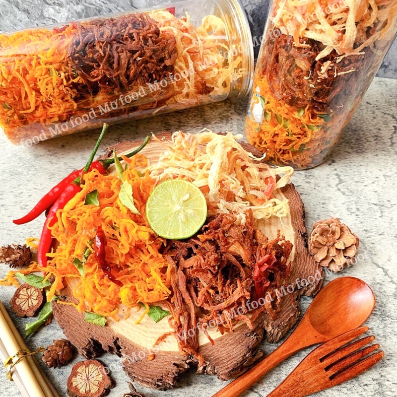 Khô mix 3 vị heo - mực - gà  300G  khô gà, khô heo ,khô mực ,đồ ăn vặt mơ food | BigBuy360 - bigbuy360.vn