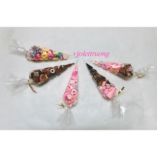 set 50 charm bánh kẹo trang trí slime