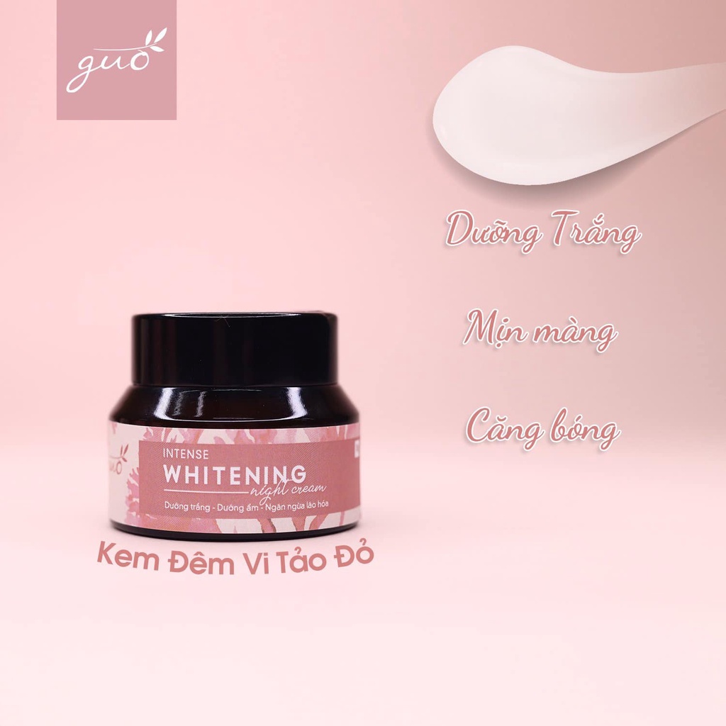 [Mã LTBAUAB9 giảm 7% đơn 99K] Bộ đôi Kem Face đêm + Mask Collagen 4in1 GUO dưỡng trắng hồng mờ thâm sạm se lỗ chân lông