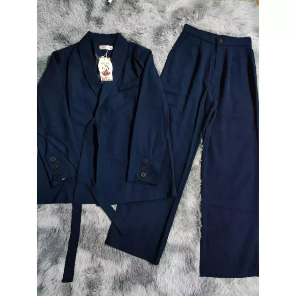 Ảnh thật 5 hình cuối-Set áo blazer + quần âu thiết kế phong cách Hàn Quốc