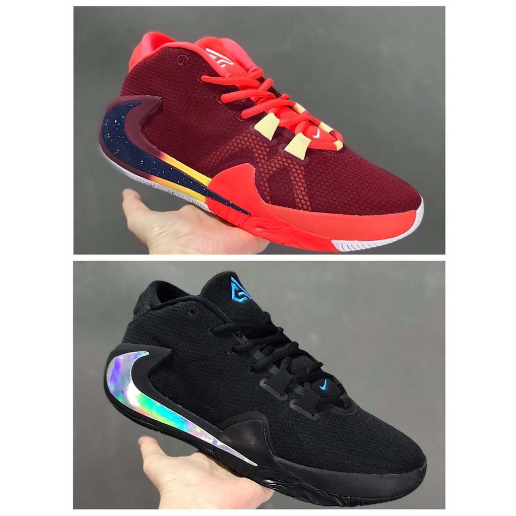 Giày Nike Zoom Freak 1 Giannis Antetokounmpo hai màu đỏ đen