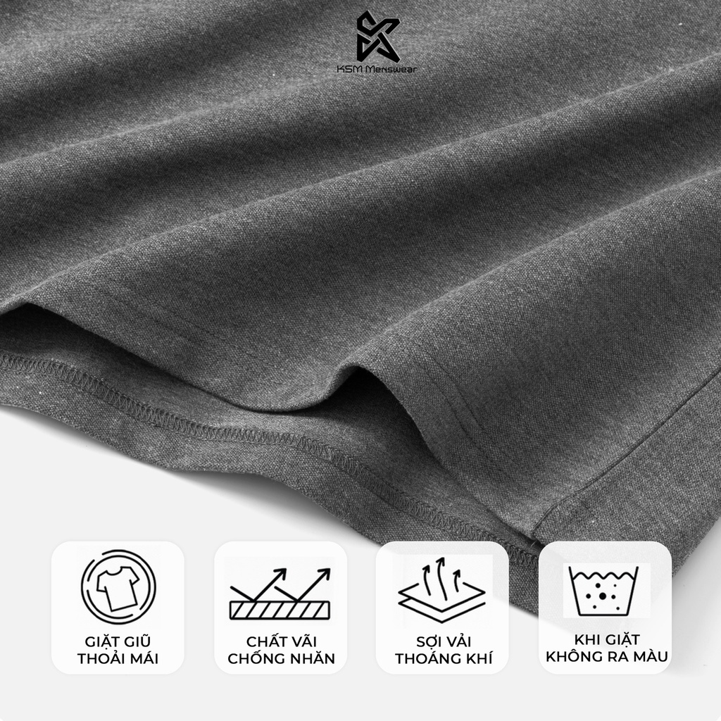 Áo Thun Polo Nam KSM Menswear Tay Ngắn có cổ bẻ phối màu vải Cotton dày mịn đẹp PL738