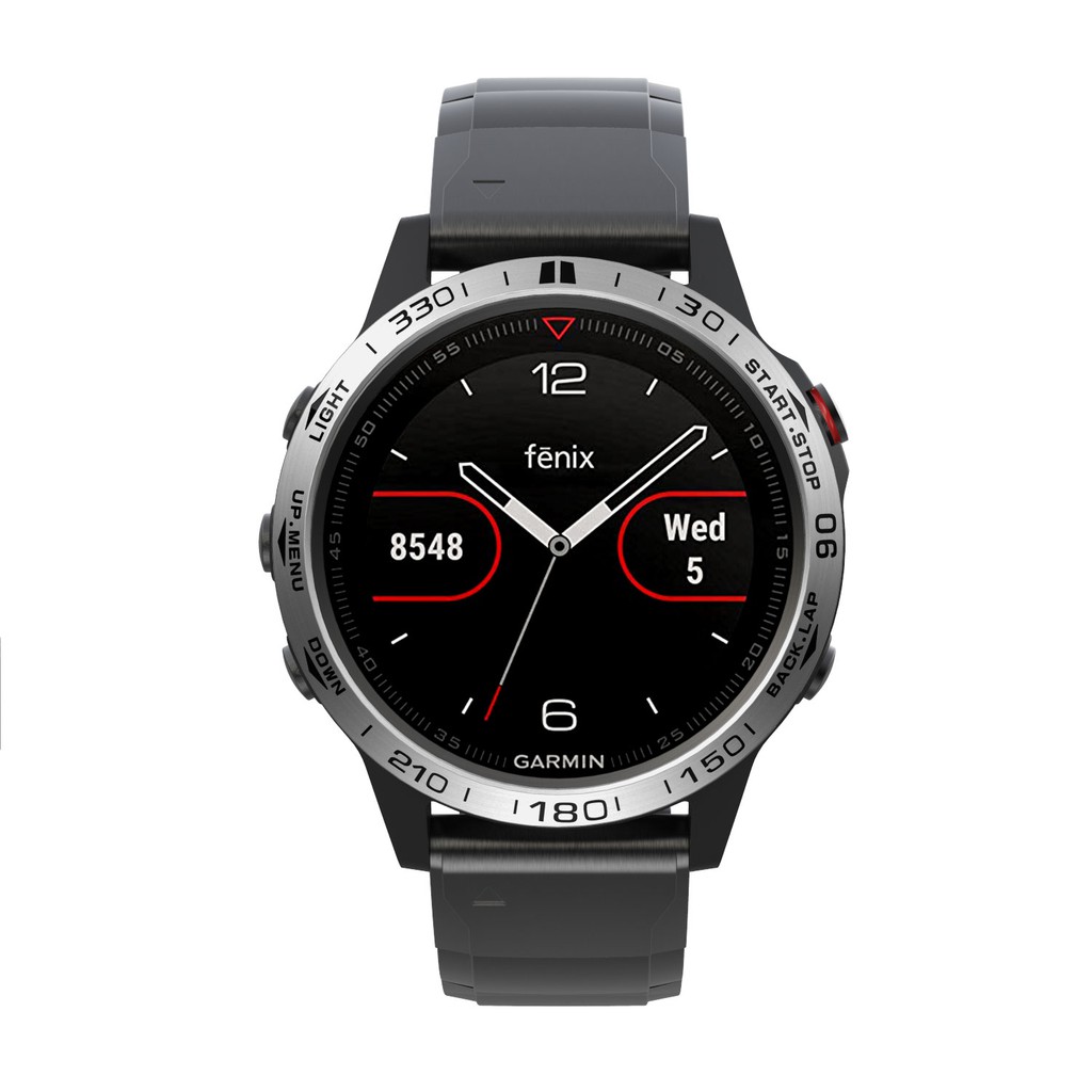 For Garmin Fenix 5 Bezel Ring Watch Adhesive Cover Stainless Steel Protection Accessory