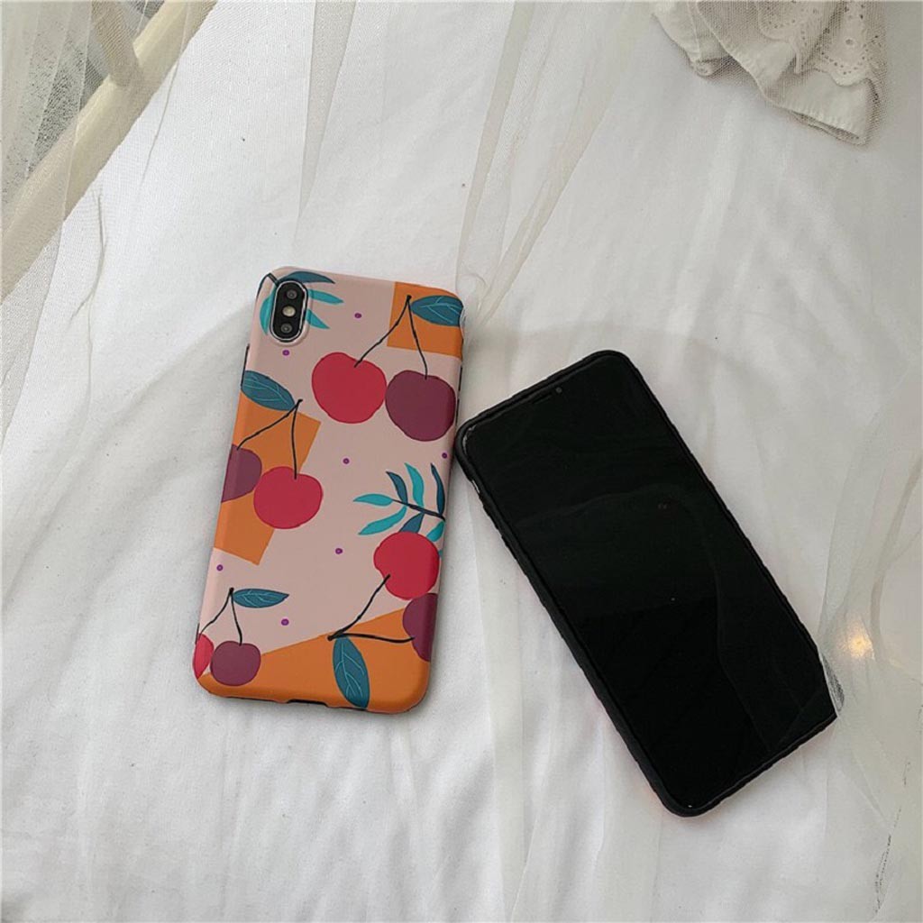Ốp Lưng Iphone Cao Cấp Full Viền Họa Tiết Trái Cherry Dành Cho Tất Cả Dòng Iphone từ 6 đến 11promax | BigBuy360 - bigbuy360.vn