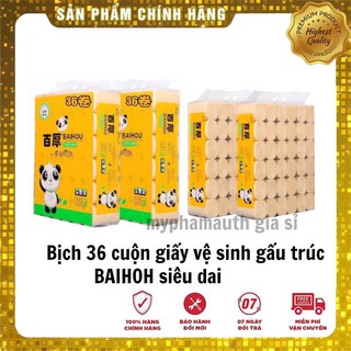 Bịch 36 cuộn giấy vệ sinh gấu trúc đa năng siêu dai
