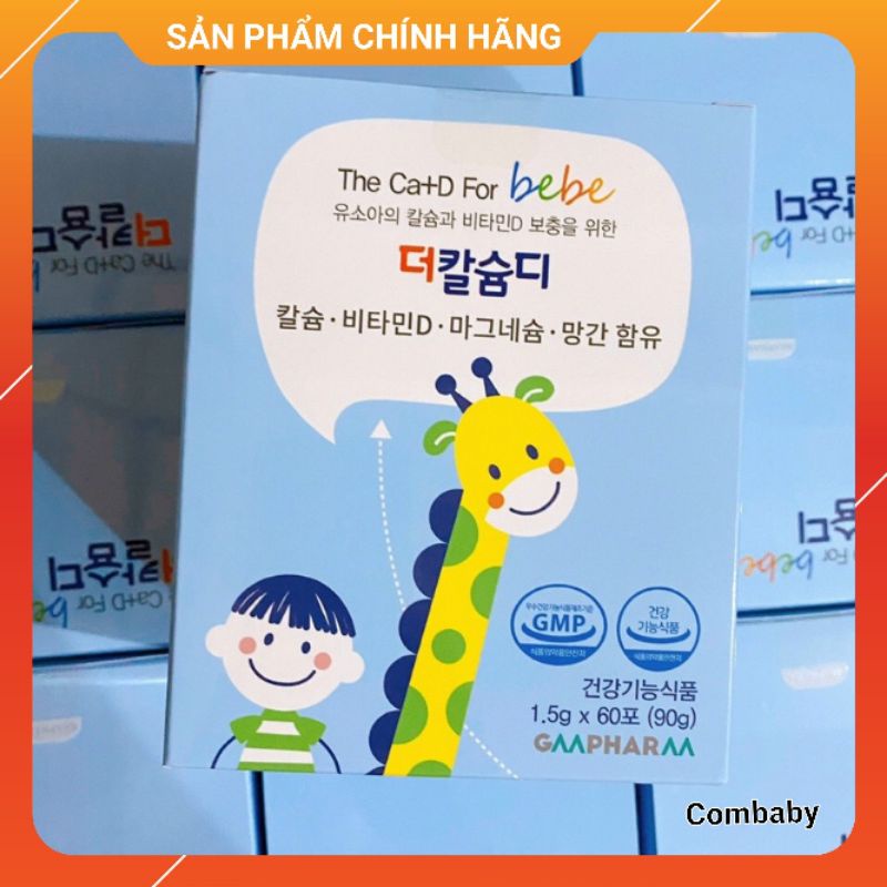 Canxi phát triển chiều cao The Canxi + D for Bebe Hàn Quốc 1,5g x 60 gói