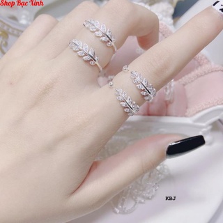 Nhẫn Hình Lá, Nhẫn Bạc ta,NB12236