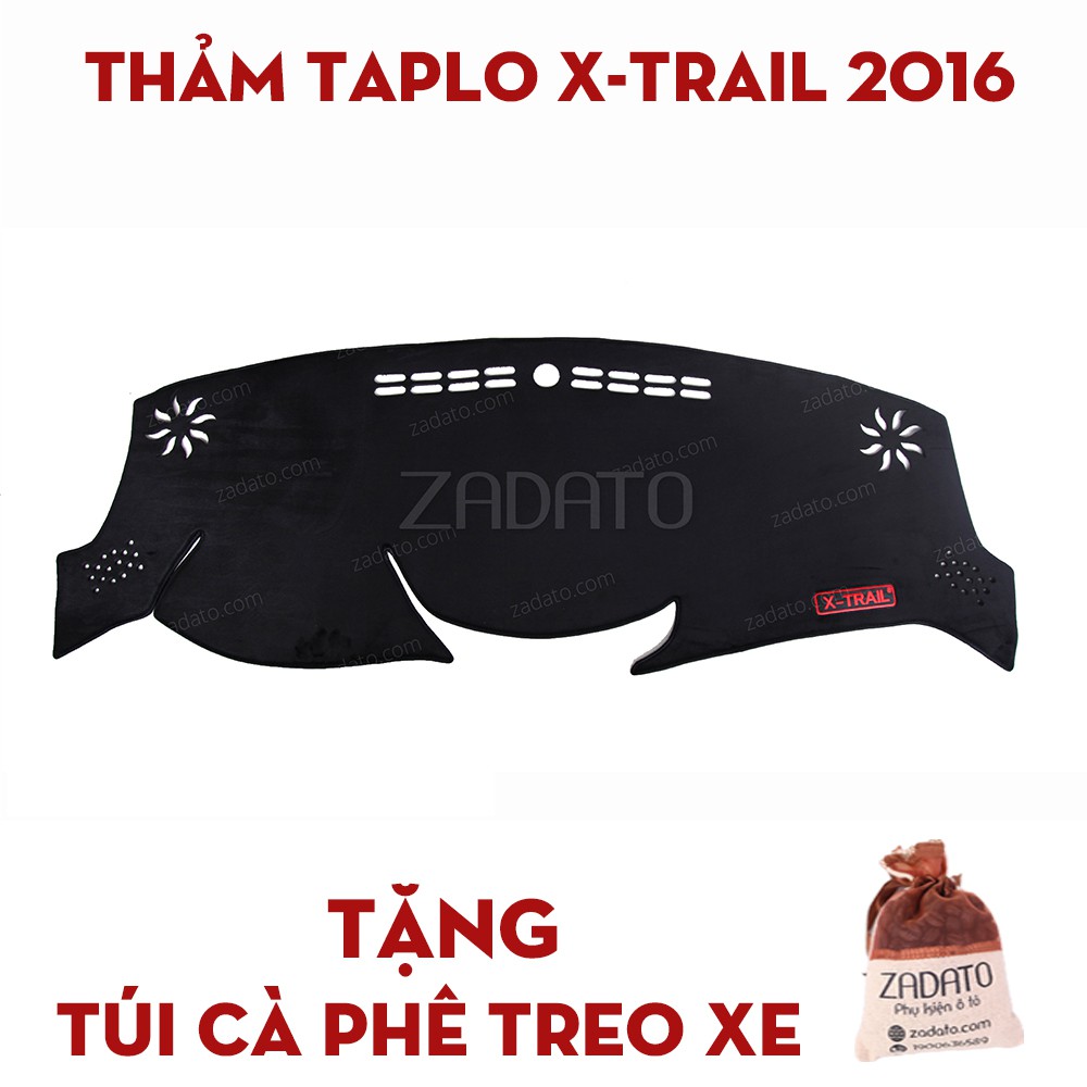 Thảm Taplo Nissan X trail - Thảm Chống Nóng Taplo Lông Cừu - TẶNG: Túi Cafe Treo Xe