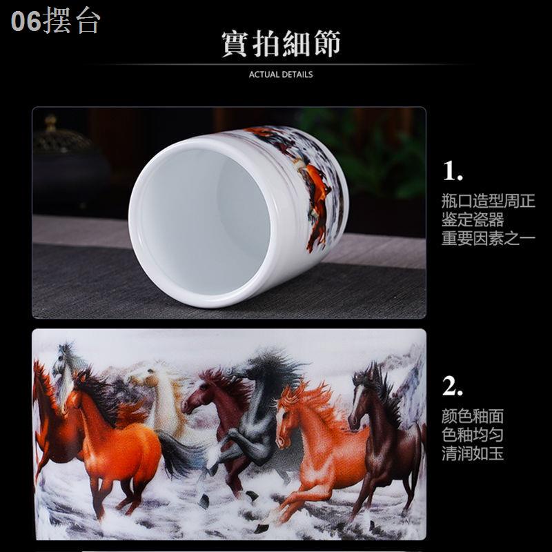 ❈Jingdezhen gốm sứ trang trí hộp đựng bút trang trí văn phòng làm việc theo phong cách Trung Quốc hàng thủ công mỹ nghệ