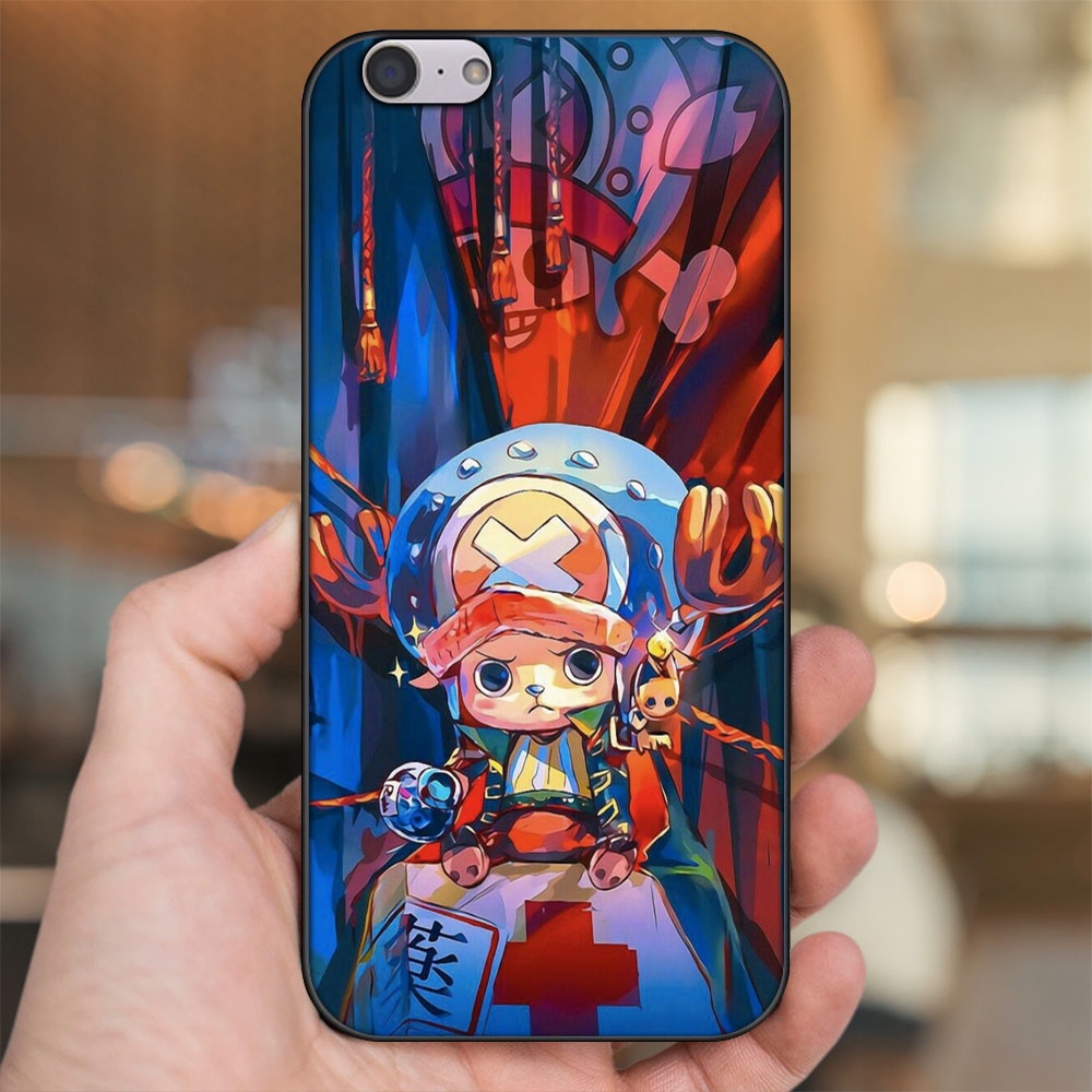 Ốp lưng Oppo A39, F3 Lite viền đen in hình Chopper One Piece Đảo Hải Tặc