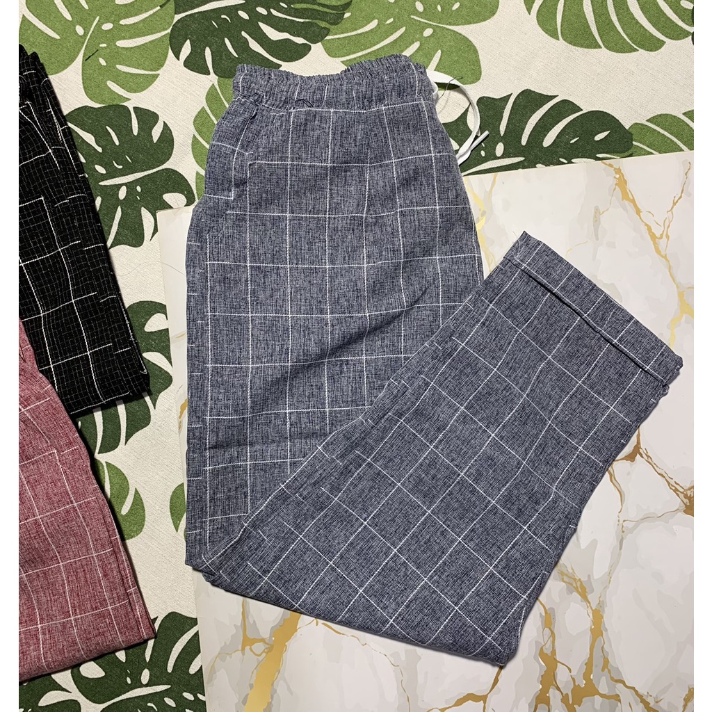 Quần lửng quần baggy Caro nữ 9 tấc nhiều màu