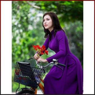 ÁO DÀI TRUYỀN THỐNG MÀU TÍM MAY SẴN, ÁO DÀI ĐẸP