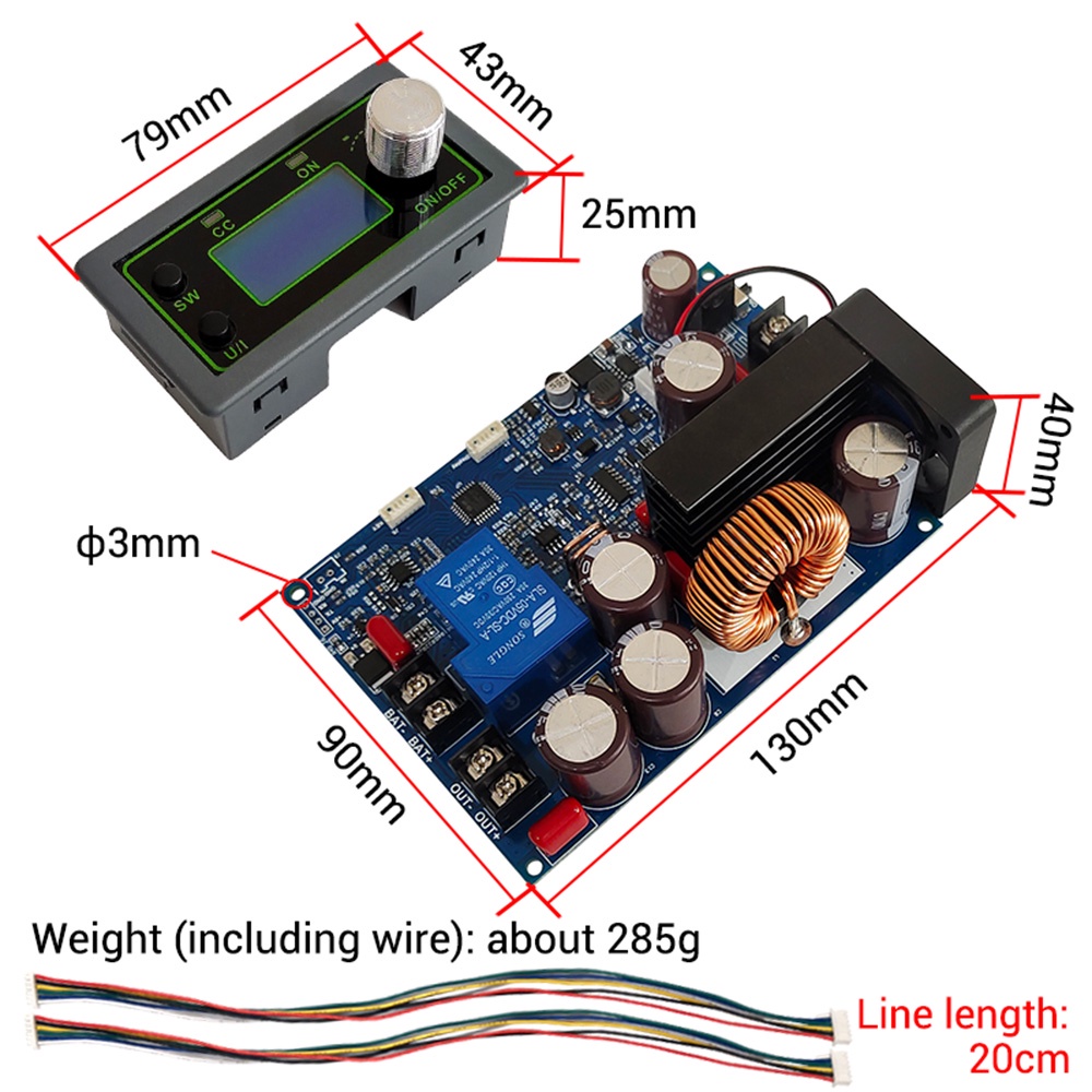 Thiết bị sạc pin năng lượng mặt trời PCBFUN WZ10020L 100V 1000W chất lượng cao
