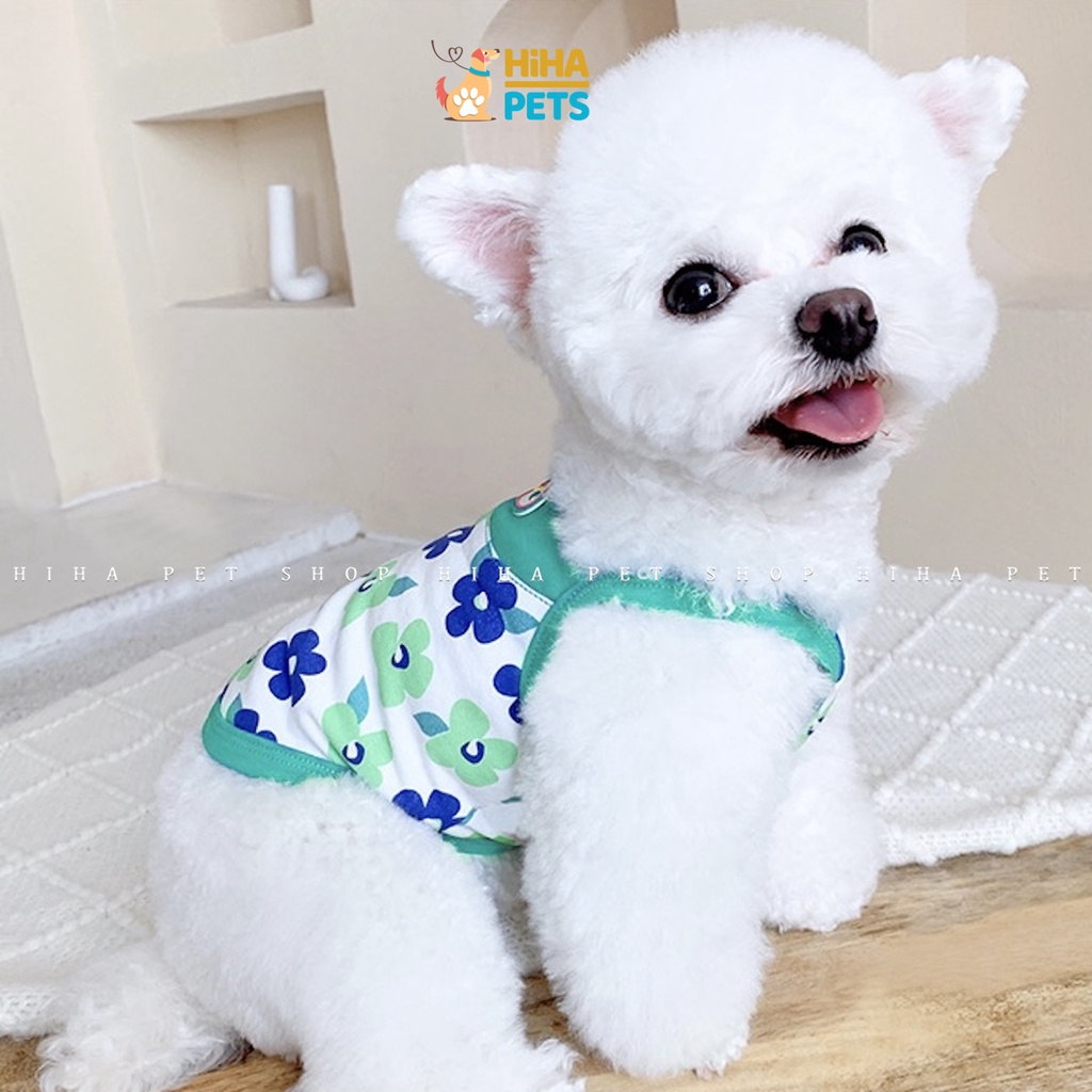 Áo Thun Cho Cún Mèo Vải Thun Cotton 100% Mát Mẻ Dễ Thương Quần Áo Thú Cưng Cao Cấp Mùa Hè 2022 Hihapet.