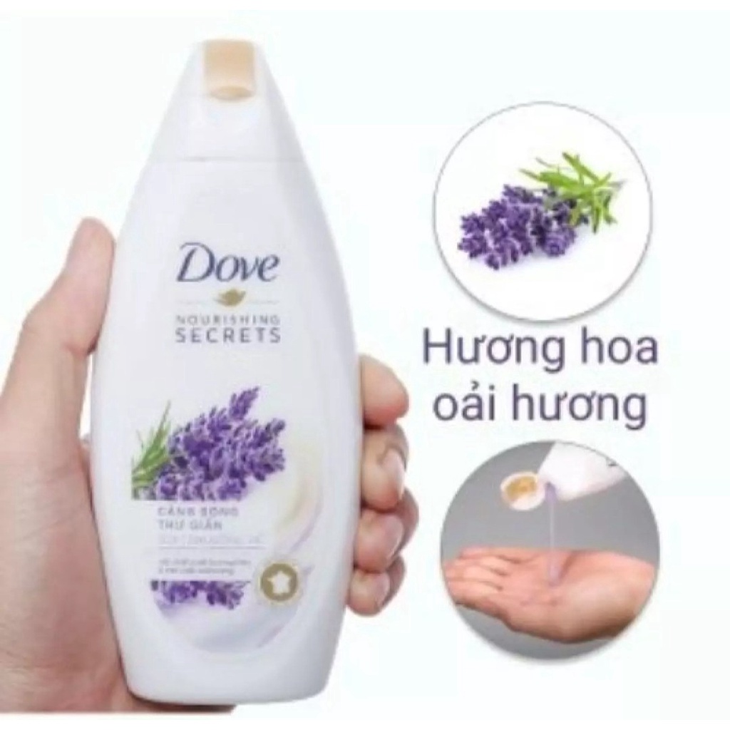 Sữa tắm dưỡng thể Dove căng bóng, thư giãn 180g