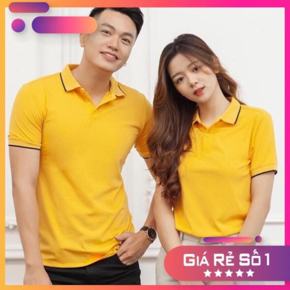 Áo Phông Nam Nữ Polo Có Cổ Siêu Đẹp - Áo Polo Nam Nữ Unisex Aristino - Phối viên đẹp, vải mềm, co giãn, mặc siêu mát ⚠️