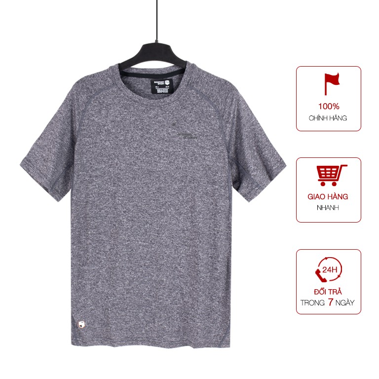 Áo Thun Nam Thể Thao Mặc Ở Nhà Cổ Tròn Vải Poly Cao Cấp Basic Áo Phông Nam Chạy Bộ Tập Gym - Big Sport, BS12