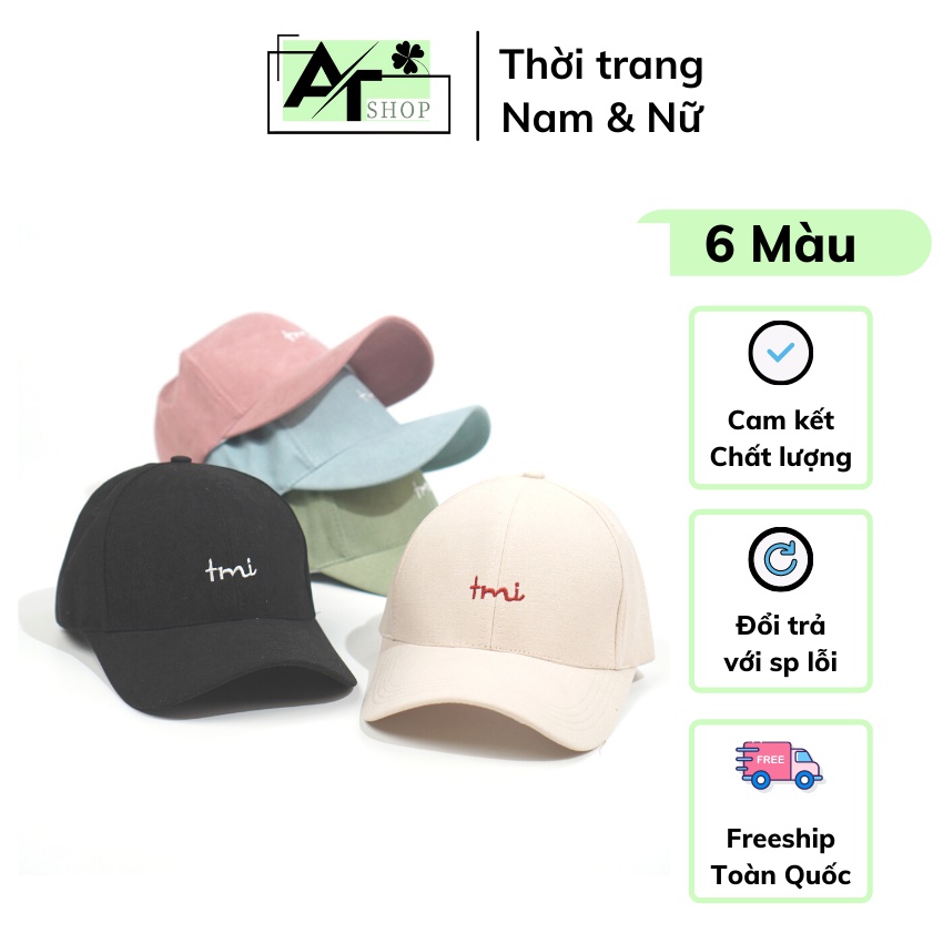 Mũ lưỡi trai 🔺 GIÁ TỐT NHẤT 🔺 Nón kết thêu chữ Tmi chất nỉ nhung cao cấp form unisex nam nữ N40