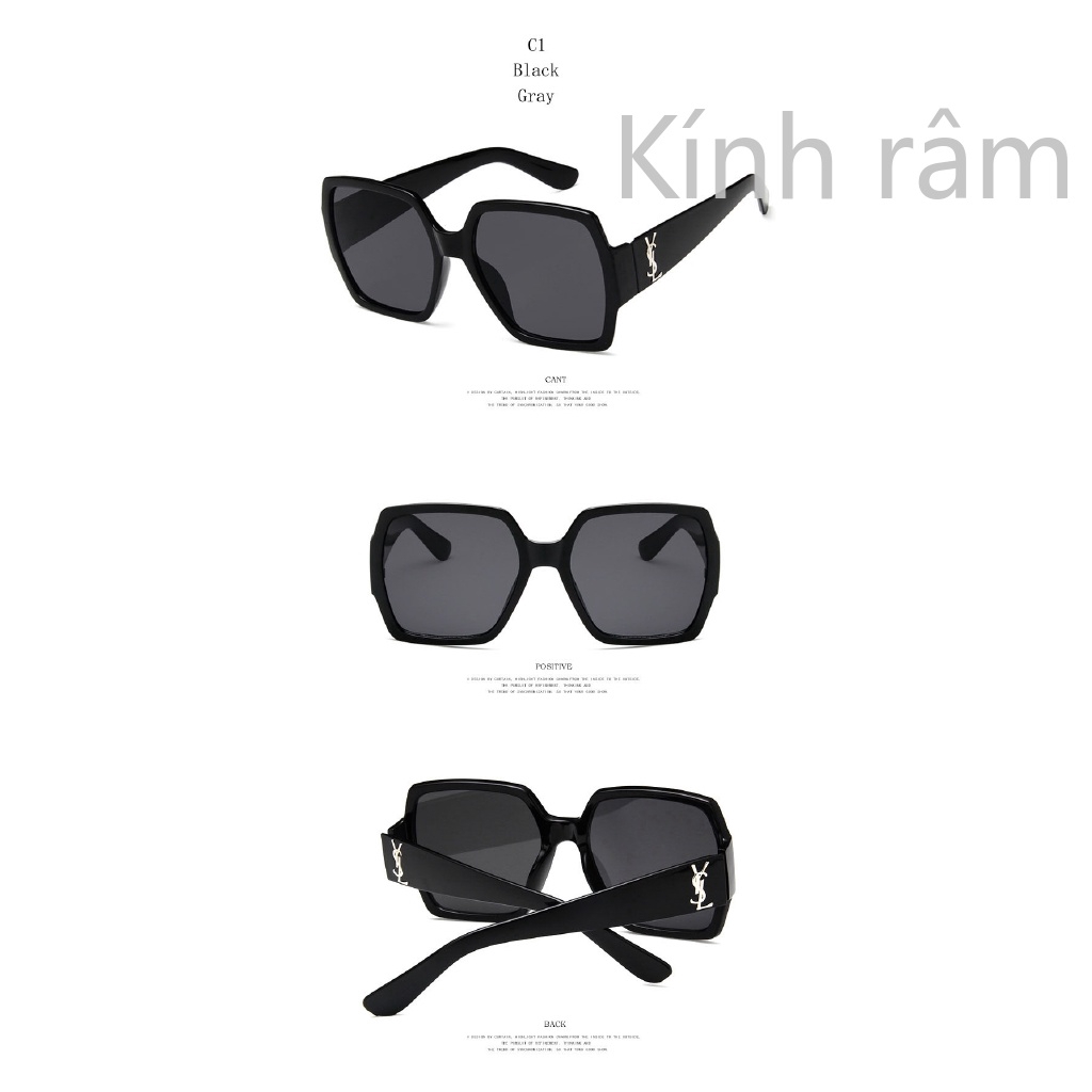 Kính mát gọng vuông cao cấp phong cách cổ điển sang trọng dành cho nữ