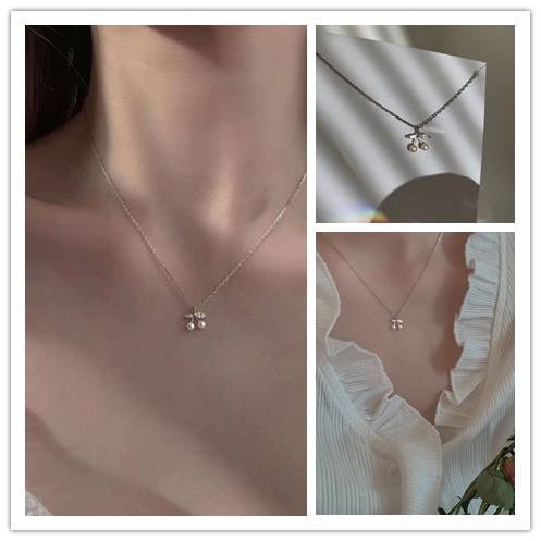 Vòng cổ Ngọc Trai Hình Quả Cherry Sang Trọng Cho Nữ