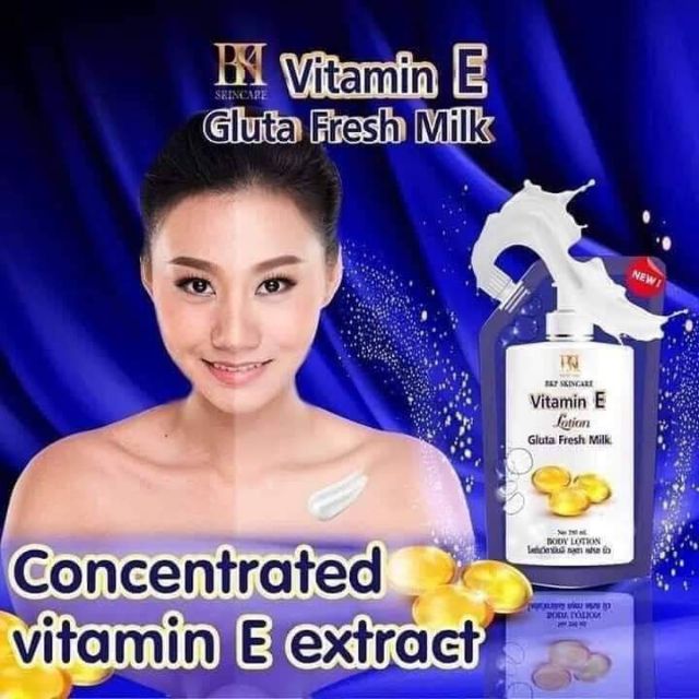 Lotion DƯỠNG TRẮNG DA VITAMIN E BKP SKINCARE Thái Lan 250ml