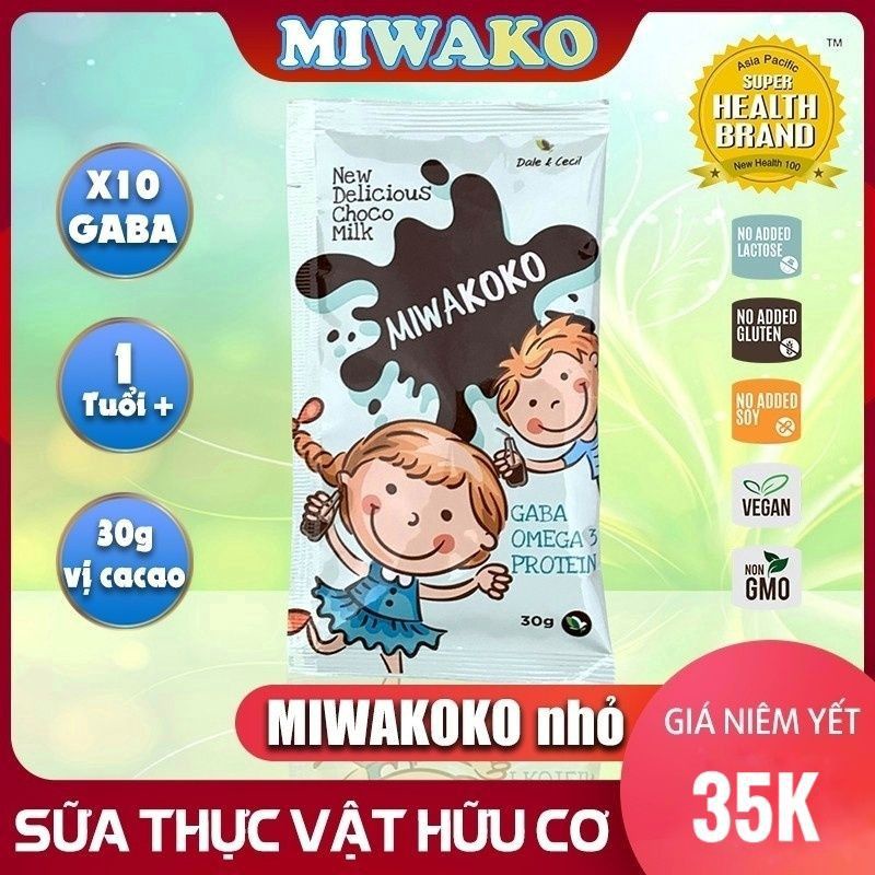 Sữa Thực Vật Hữu Cơ MIWAKO Gói Nhỏ Dùng Thử 30g