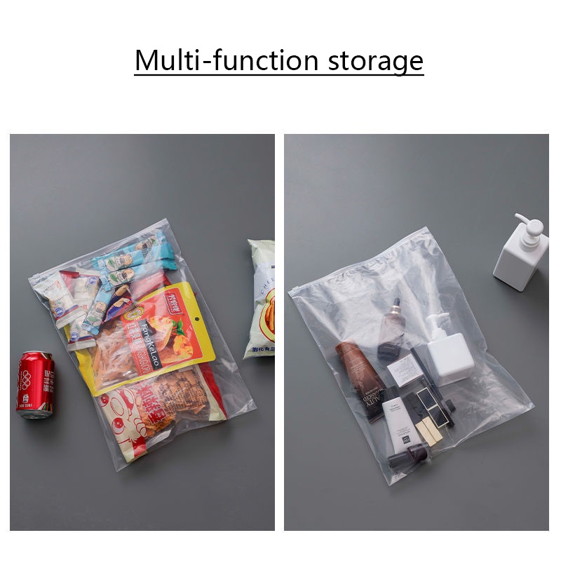 5pcs Túi zip khoá lụa mờ đựng quần áo, phụ kiện dẻo dai bền tiện dụng