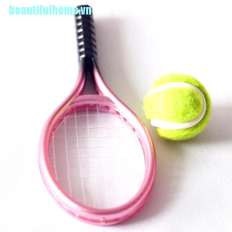 Bộ 2 Vợt Tennis Tỉ Lệ 1: 6 1: 12 Dành Cho Búp Bê